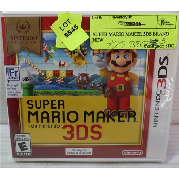 SUPER MARIO MAKER 3DS BRAND NEW