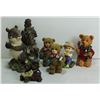 Image 1 : 6 FIGURINES- CUTE SQUIRREL, 4 BEARS AND A BOY WITH