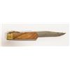 Image 2 : VINTAGE WOOD / BRASS HANDLED HUNTING KNIFE