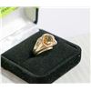 Image 1 : ESTATE MEN'S 10K GOLD AND CITRINE AND DIAMOND RING