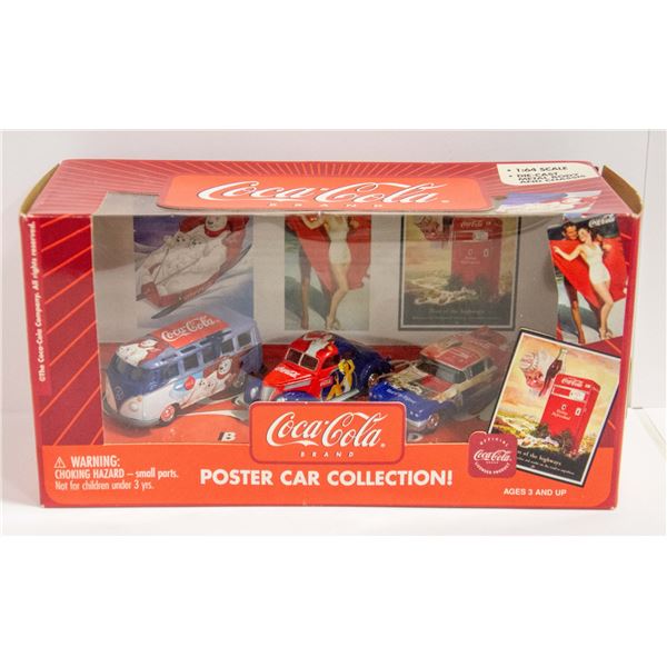 COCA COLA 1:64 DIECAST POSTER CAR COLLECTION