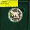 Image 2 : ROYAL CANADIAN MINT 1994 4 STERLING SILVER 50 CENT