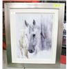 PROFESSIONAL FRAMED HORSE PICTURE, DOUBLE