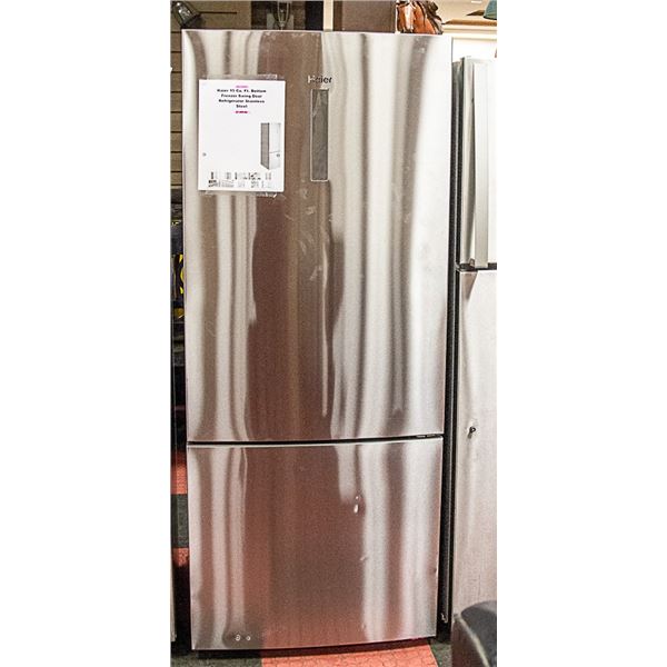 HAIER 15CU FT S/S BOTTOM FREEZER FRIDGE