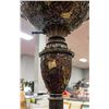 Image 3 : STAINED GLASS POLE FLOOR LAMP ORNATE BASE HEAVY