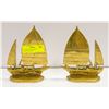 Image 1 : 7" TALL BRASS SAILBOAT BOOKENDS HEAVY