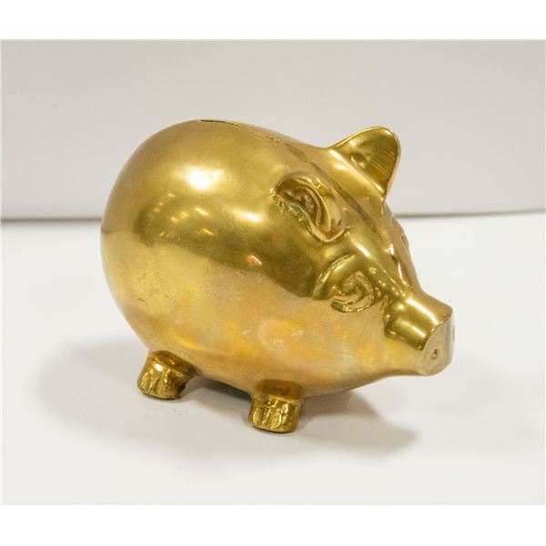 6  BRASS PIG PIGGY BANK (EMPTY)