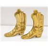 Image 1 : PAIR OF HEAVY BRASS COWBOY BOOTS
