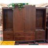 Image 1 : BROWN WOODEN TV HUTCH APPROX H - 76"