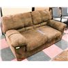 Image 1 : BROWN FABRIC LOVESEAT APPROX 66" WIDE