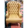 Image 2 : LIGHT BROWN/BEIGE TONED LEATHER CHAIR