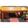 OAK SOFA TABLE 52" X 16" X 25" TALL