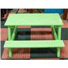 Image 1 : GREEN WOODEN CHILDRENS PICNIC TABLE