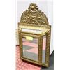 Image 1 : BRASS MIRROR CABINET W/ TWO BRUSHES INSIDE