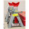 Image 1 : SET PRO-LIFT 3 TON JACK STANDS GREY & RED