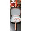 DIAMOND FLIP COPPER COLOR DOUBLE SIDE FRY PAN