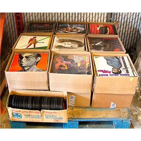 PALLET OF VARIOUS RECORDS: INCLUDES POP, ROCK &