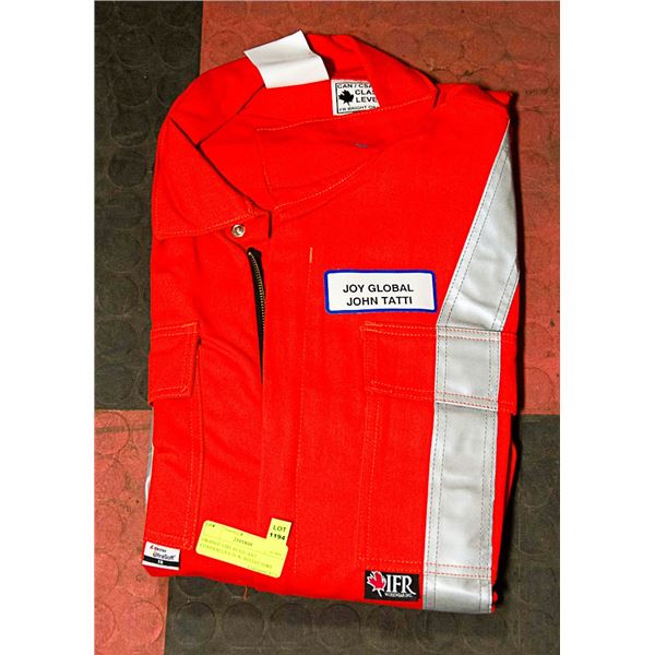 ORANGE COVERALLS FIRE RESISTANT S:56 W/ REFLECTORS