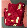 Image 1 : 2 PAIR RED COVERALLS S:48 W/ REFLECTOR STRIPS