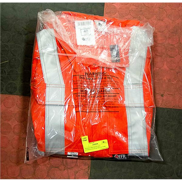 ORANGE FIRE RESISTANT COVERALLS S:56 W/ REFLECTORS