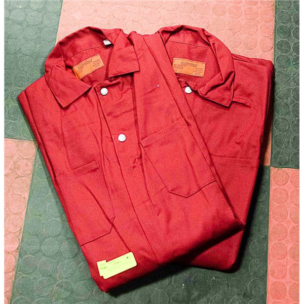 2 PAIR RED ONE PIECE COVERALLS S:48T