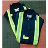 Image 1 : 2 PAIR BLUE COVERALLS S:30T W/ REFLECTOR STRIPS