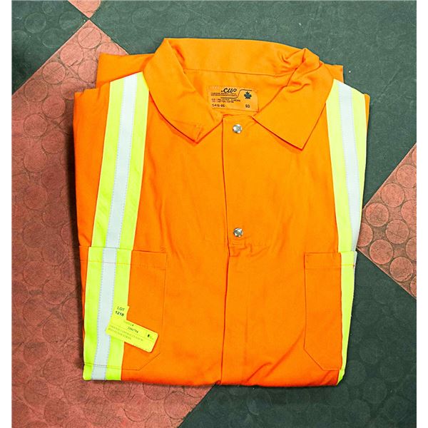 ORANGE COVERALLS S:60 W/ REFLECTOR STRIPS