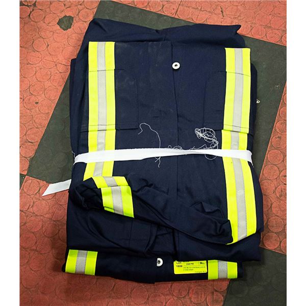 3 PAIR NAVY BLUE COVERALLS S:52 W/ REFLECTOR STRIP