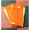 Image 1 : 2 PAIR ORANGE COVERALLS S:62T W/ REFLECTOR STRIPS