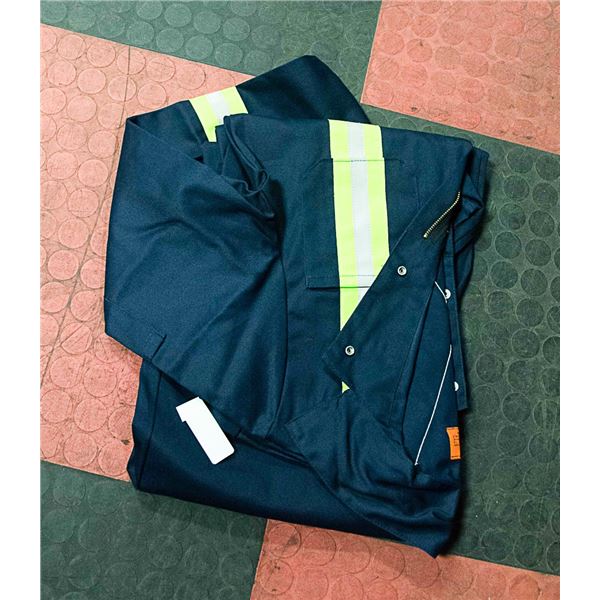 NAVY BLUE COVERALLS S:38 W/ REFLECTOR STRIPS