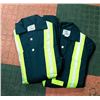 Image 1 : 2 PAIR NAVY BLUE COVERALLS S:30T W/ REFLECTORS