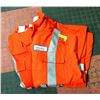 Image 1 : 2 PAIR ORANGE COVERALLS FIRE RESISTANT S:56 W/