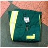 Image 1 : ONE PIECE GREEEN COVERALLS S: 52R W/ REFLECTORS