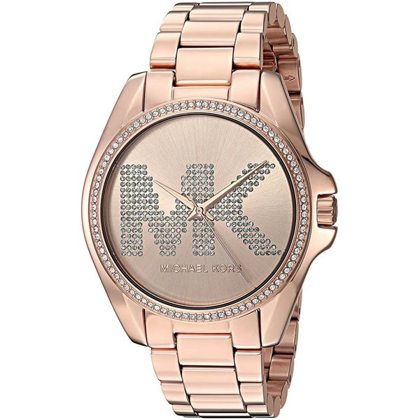 NEW MICHAEL KORS ROSE GOLD CRYSTAL BEZEL MSRP $349