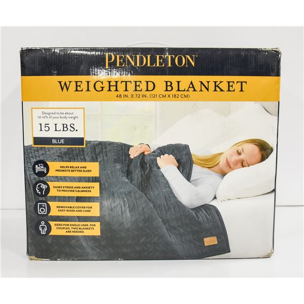 PENDLETON 15LBS WEIGHTED BLANKET 48  X 72 