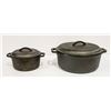 Image 1 : CAST IRON STEW POTS 12 INCH & 8 INCH SOLD TOGETHER