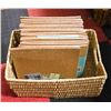 Image 1 : 16 CORK TILE PACKS & WICKER BASKET