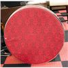 Image 1 : ROUND GAMES TABLE W/ RED FABRIC TOP