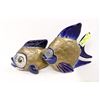 Image 1 : PAIR OF BRASS + CERAMIC FISH DECOR PIECES