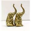 Image 1 : PAIR OF BRASS ELEPHANTS APPROX 5" TALL