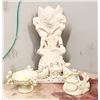 Image 1 : LOT OF 4 CANDLE HOLDERS/ANGEL DECOR - 4 PIECES