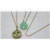 Image 1 : ESTATE LOT OF 3 NECKLACES CHALCEDONY/MILLEFIORI GF