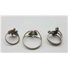 Image 2 : ESTATE LOT OF THREE .925 SILVER RINGS