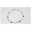 Image 1 : ESTATE .925 SILVER BAR PEARL NECKLACE 17"