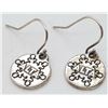 Image 1 : ESTATE UNIQUE .925 SILVER SNOWFLAKE DANGLE EARRING