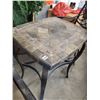 Image 8 : Mosiac Tabletop and Iron Patio Set