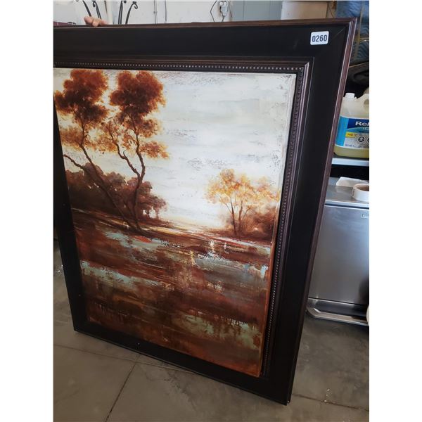 Large Mounted Oil Painting