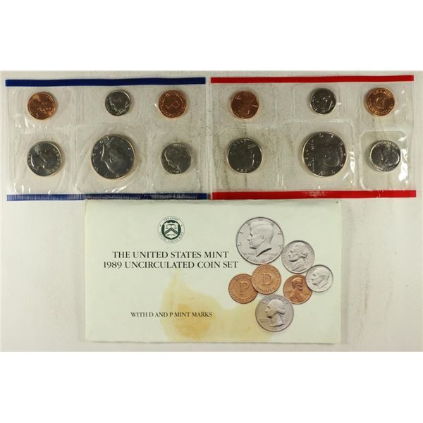 1989 US MINT SET (UNC) P/D (WITH ENVELOPE)