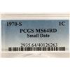 Image 3 : 1970-S SMALL DATE LINCOLN CENT PCGS MS64 RD