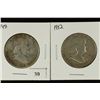 Image 1 : 1948 & 1952 FRANKLIN HALF DOLLARS